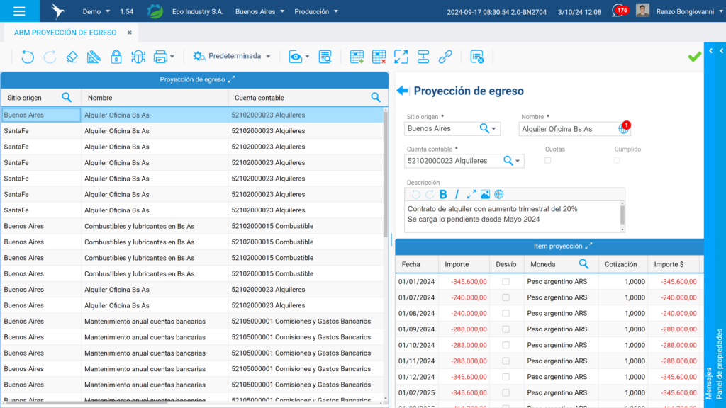 ABM Proyección de Egresos 4K